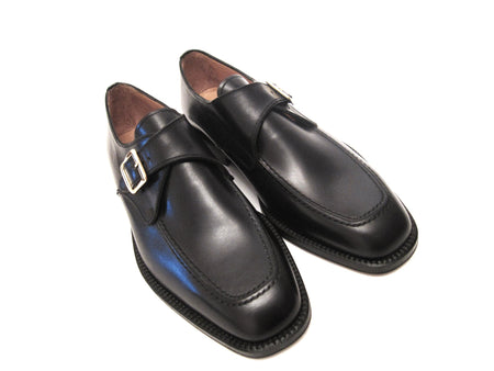 Highly Polished Calf Leather With Crocodile Toe Cap And Trim