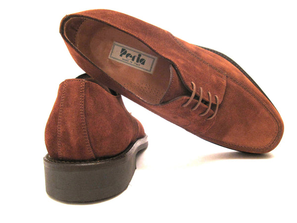 Suede Rubber Soled Lace-Up