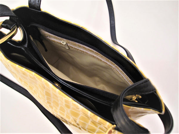 Double Strap Leather Shoulder Bag