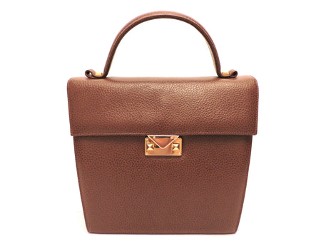 Small Double Handle Leather Tote