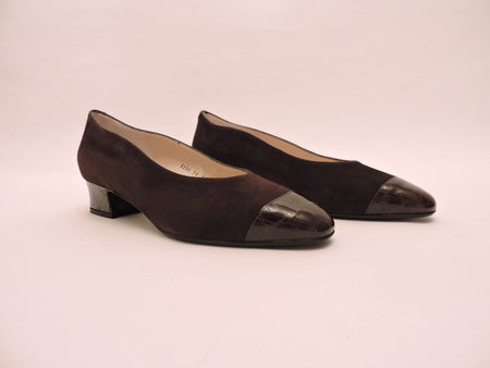 Grosgrain & Pearl Calf Leather Slingback