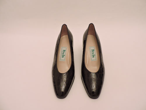 Timeless Cocco Stamped Patent Leather Pump Shoe