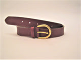 Gold Horseshoe Buckle hand hammered leather belt