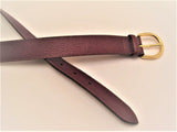 Gold Horseshoe Buckle hand hammered leather belt