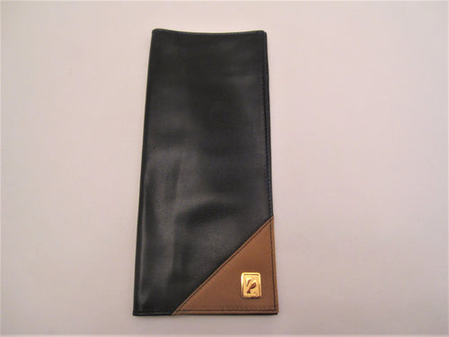 Peria Cheque Book Cover in Two Tone Nappa Leather