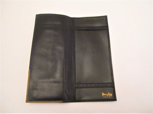 Peria Cheque Book Cover in Two Tone Nappa Leather