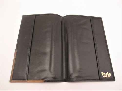 Peria Passport Cover in Two Tone Nappa Leather