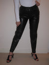 Nappa Leather Slim Leg Trousers