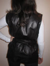 Ultra Soft Nappa Leather Belted Waistcoat