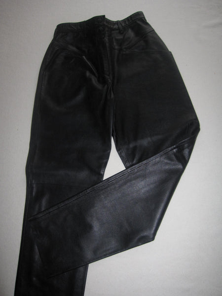 Ankle Zip Nappa Leather Trousers