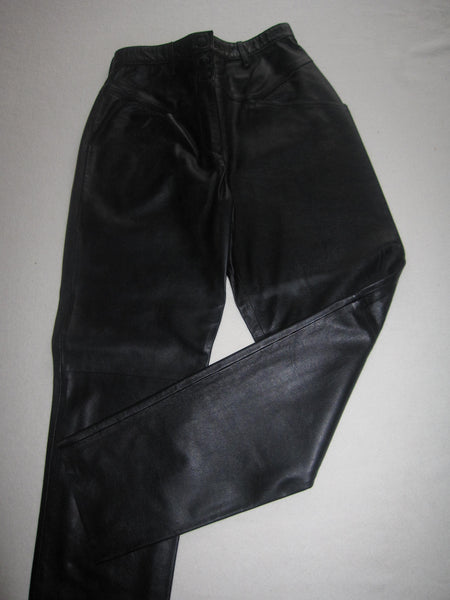Nappa Leather Slim Leg Trousers