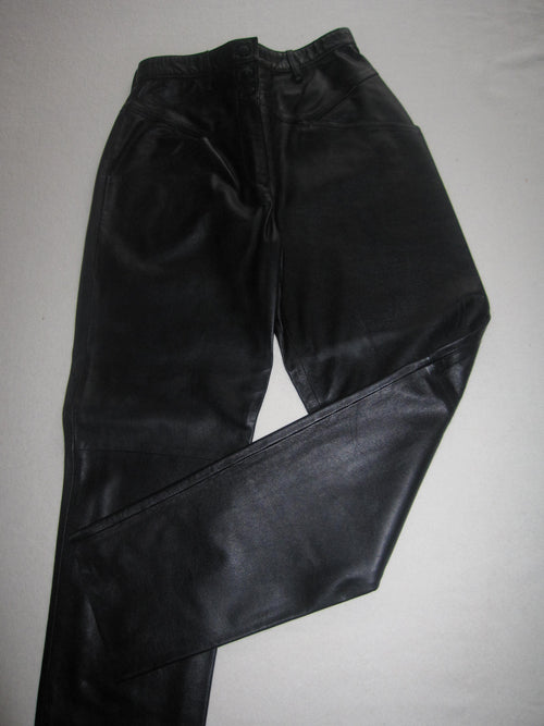 Classic Leg Nappa Leather Trousers
