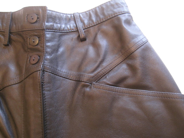 Classic Leg Nappa Leather Trousers