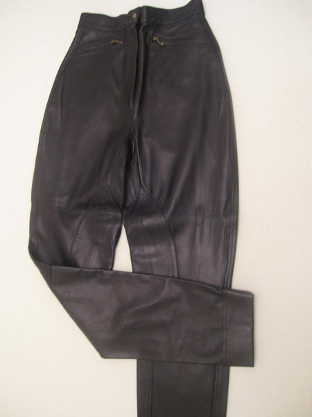 Nappa Leather Slim Leg Trousers