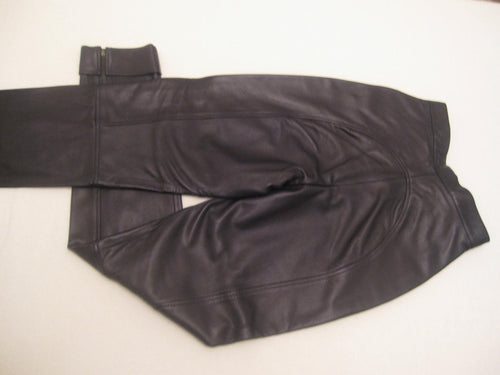 Ankle Zip Nappa Leather Trousers