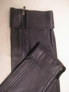 Ankle Zip Nappa Leather Trousers