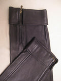 Ankle Zip Nappa Leather Trousers