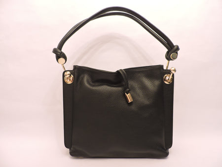 Double Handle Small Tote Bag With Detachable Shoulder Strap.