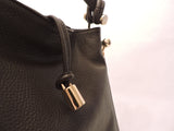 Grained Deerskin Leather Shoulder Bag