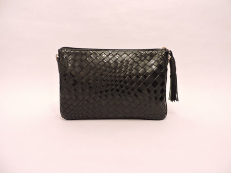 Nabuk Leather & Filigree Shoulder Bag