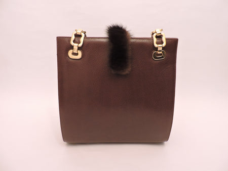 Single Handle Leather Tote with Shoulder Strap
