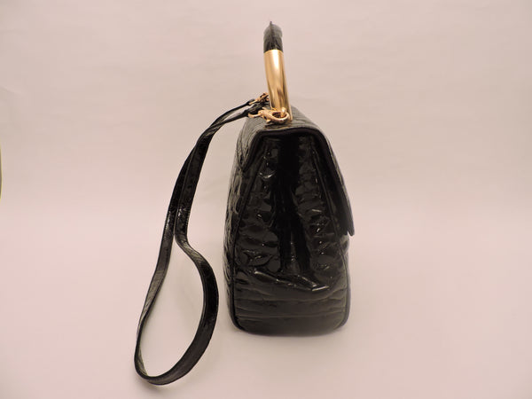 Single Handle Leather Tote with Shoulder Strap