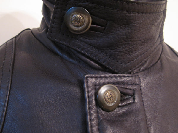 Nappa Leather Single Breast Coat