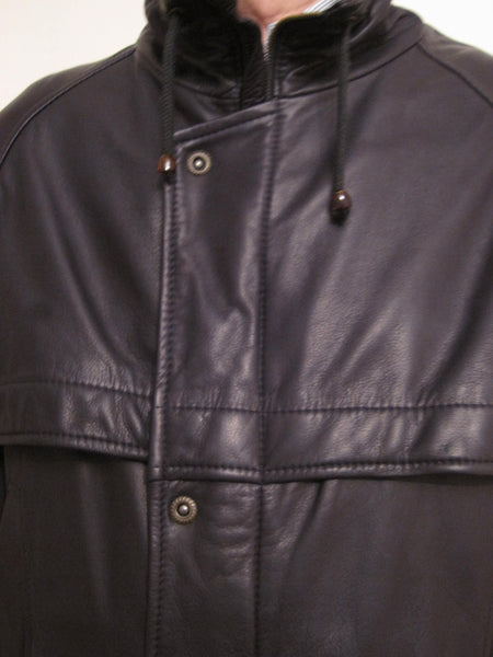 Nappa Leather Single Breast Coat