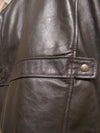 Calf Leather Zip Up Jacket