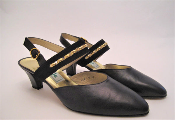 Nappa Sling Back with Bead Detail