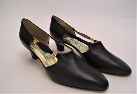 Suede And Cocco Trim Pump Shoe