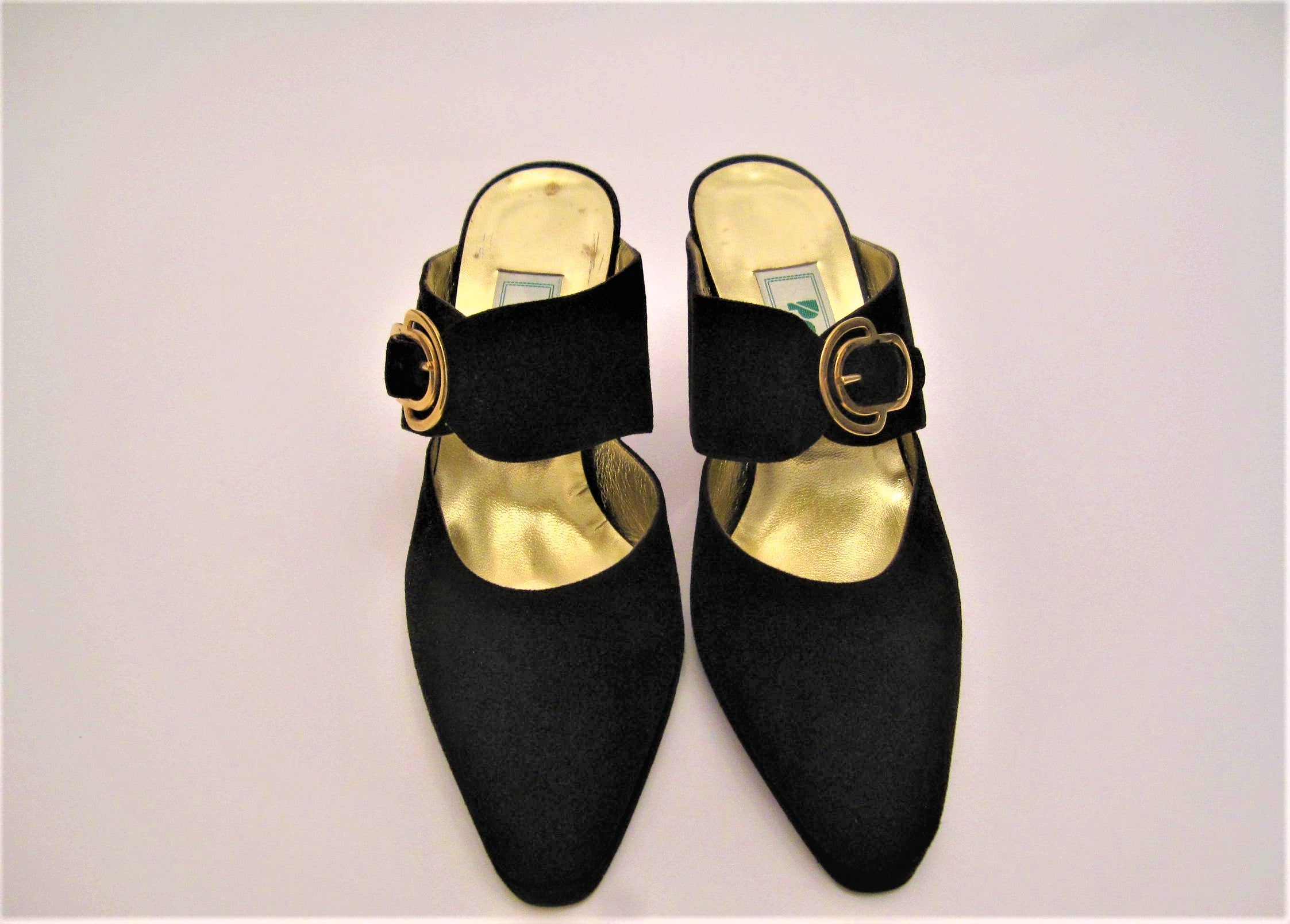 HIGH HEEL MULE 10 CM IN TEAL GREEN SUEDE