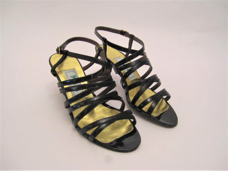 Off White Patent Strappy Sandal