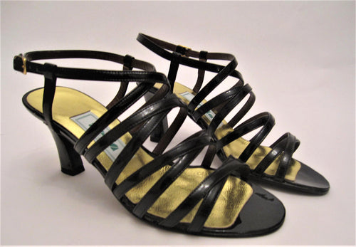 Black Patent Leather Strappy Sandal