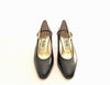 Calf & Patent Leather Open Side Pump
