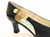 Calf & Patent Leather Open Side Pump