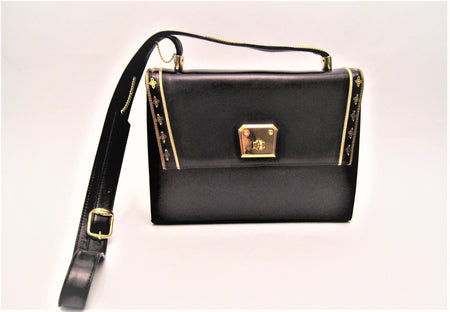 Stamped Patent Leather Buckle Bag