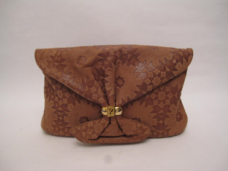 Satin and Calfskin Shoulder Bag